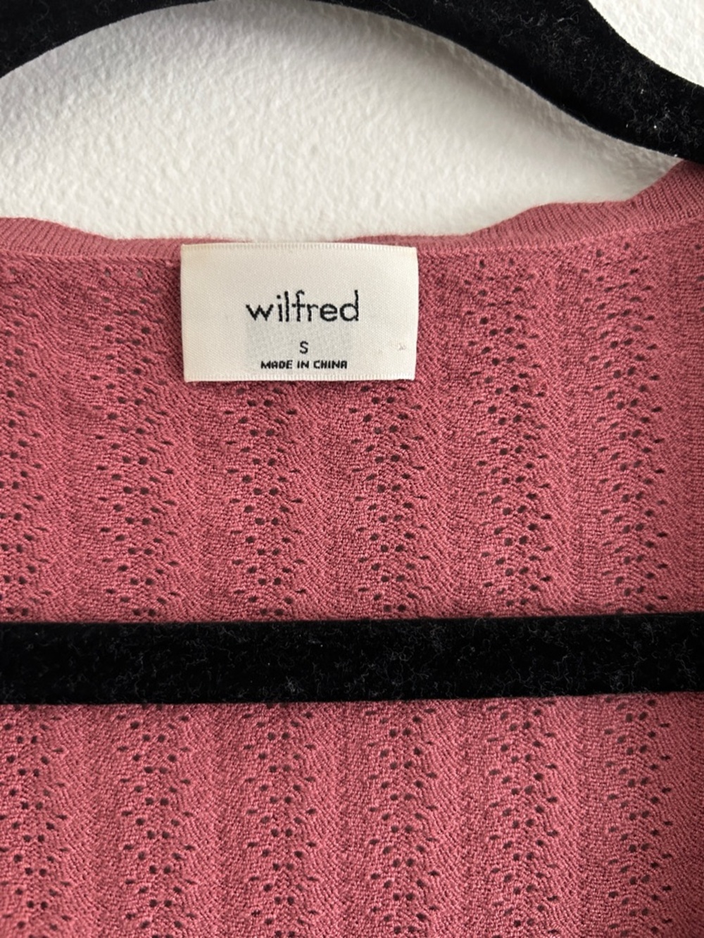 Aritzia Wilfred Shirt Sweater Size Small Mauve Pink - Picture 2 of 5